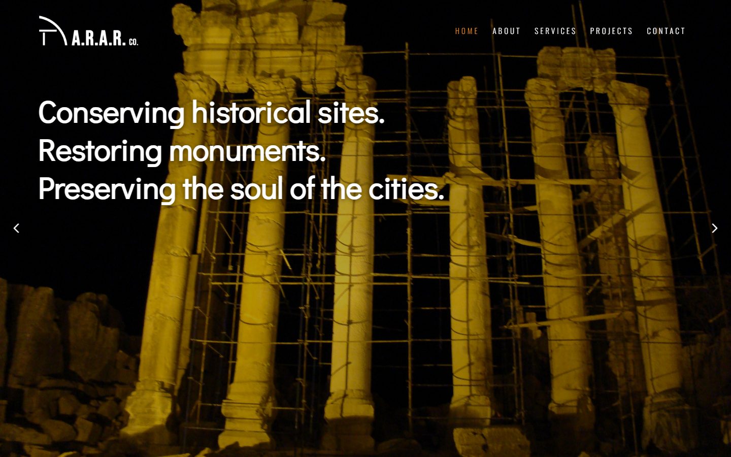 A.R.A.R co. website screenshot