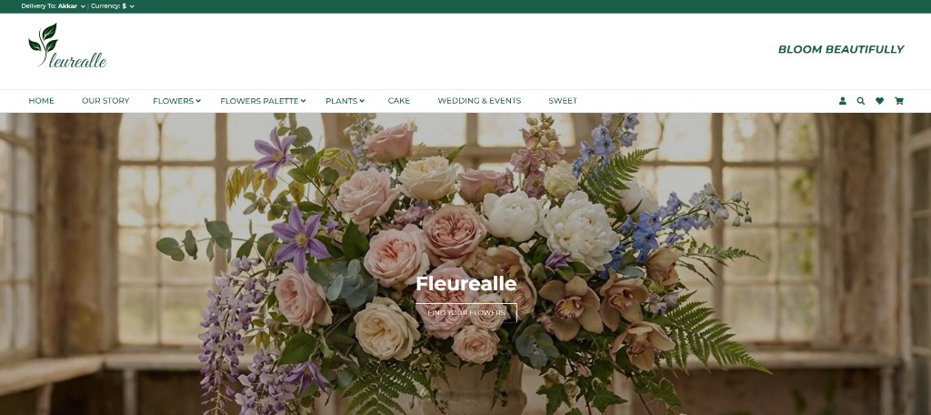 Fleurealle website screenshot
