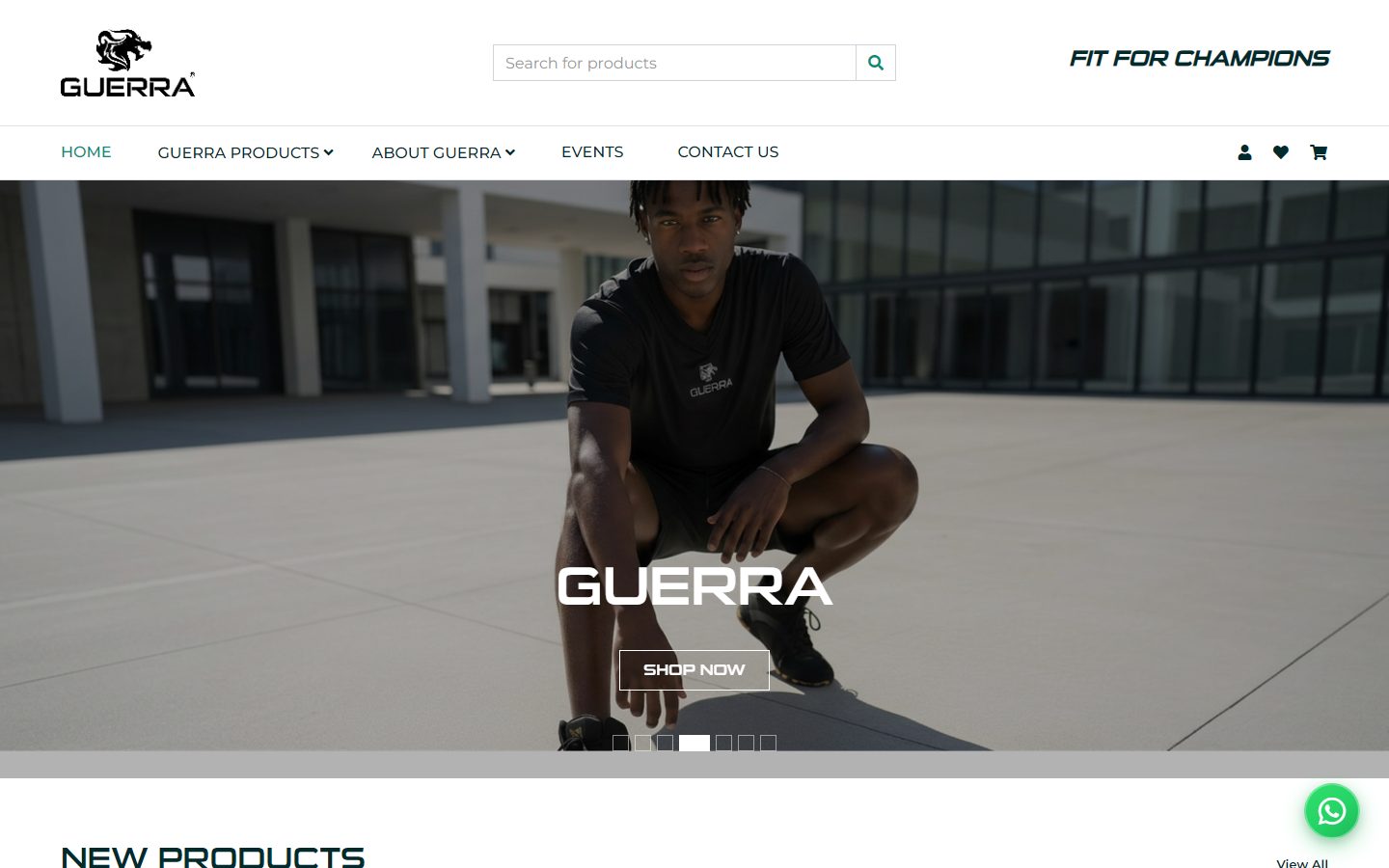 Guerra Sports website screenshot