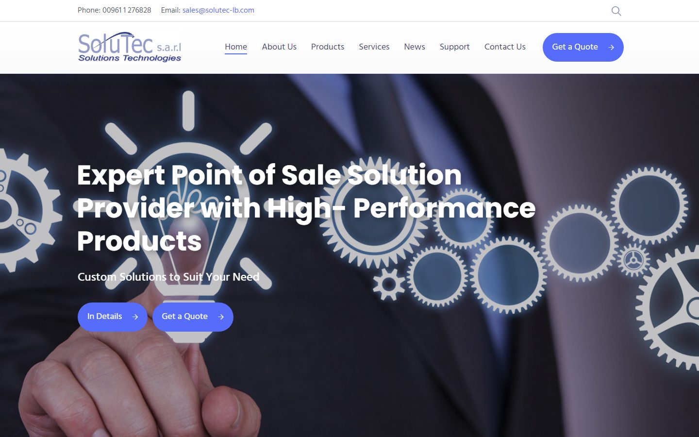 Solutec website screenshot